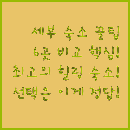 세부 숙소 선택 가이드 6곳 비교 시..