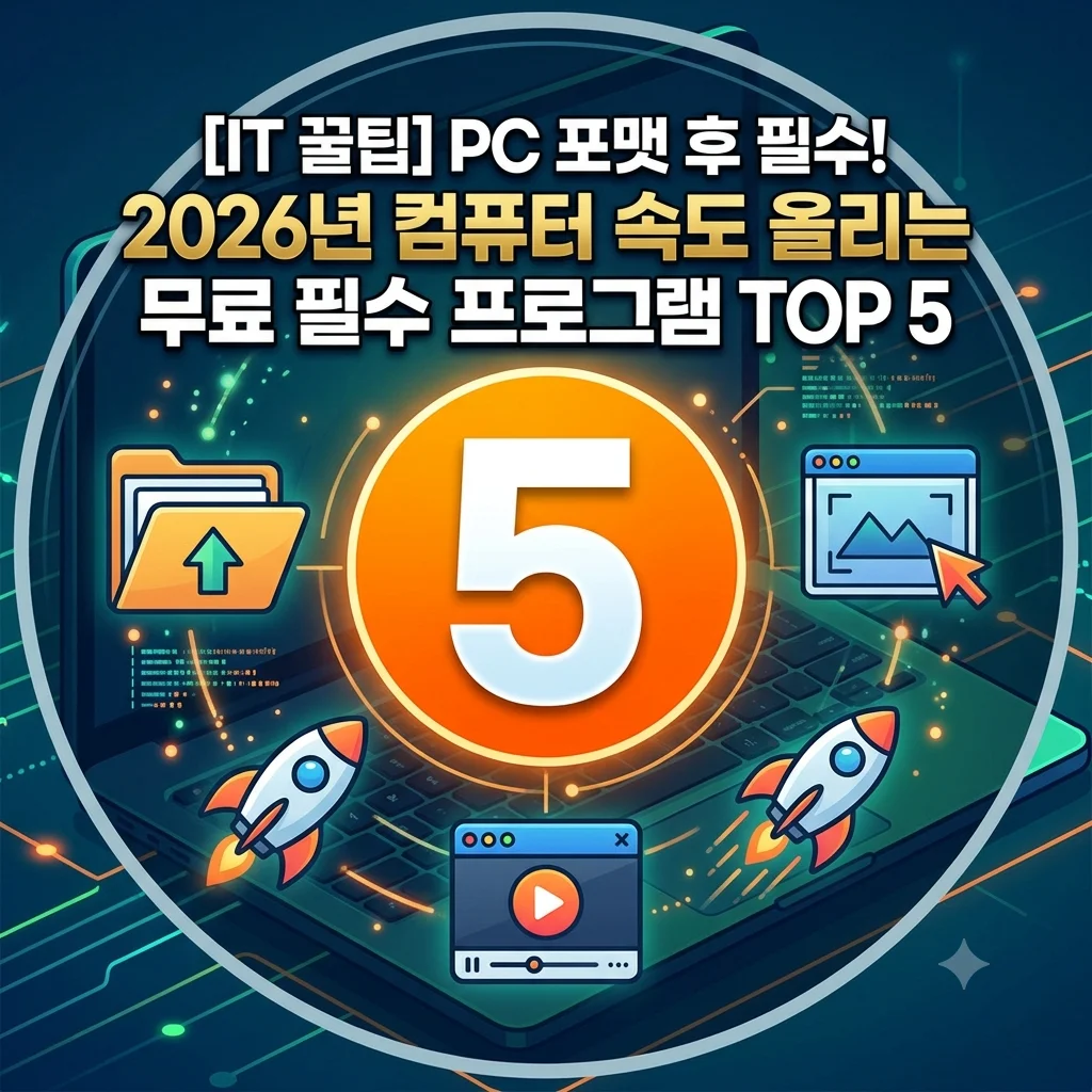 2026 PC 포맷 후 필수 프로그램 TOP 5 컴퓨터 속도 올리는 무료 소프트웨어 추천 반디집 픽픽 Everything