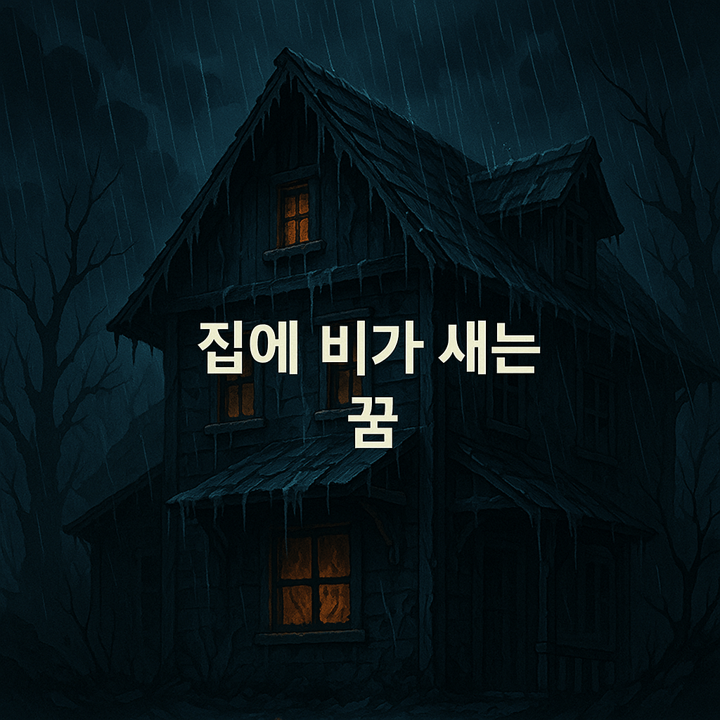 집에 비가 새는 꿈 해몽
