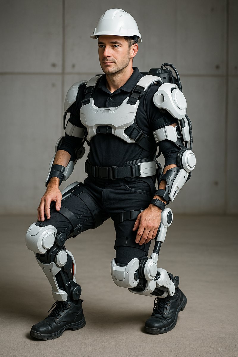 웨어러블 로봇을 입고 있는 사람