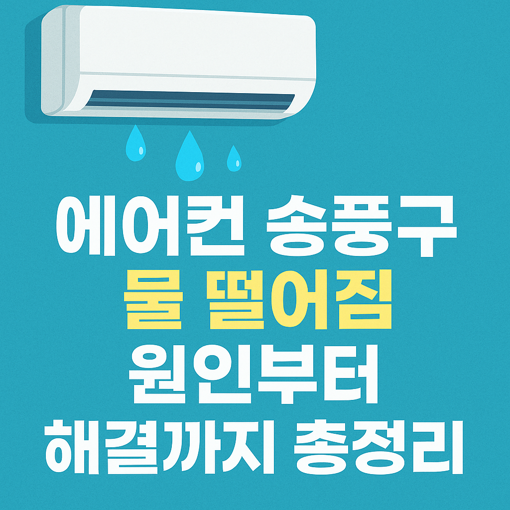 에어컨 송풍구 물 떨어짐 원인부터 해결까지 총정리