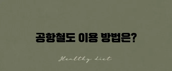 기후동행카드 공항철도 사용 범위와 환승 이용 방법 설명