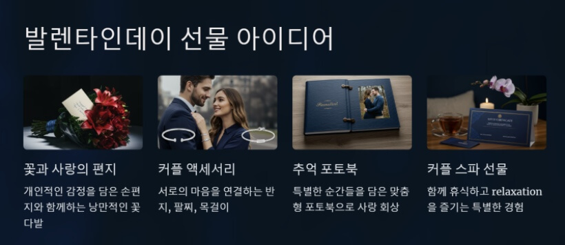 발렌타인데이 선물 아이디어 ppt 이미지