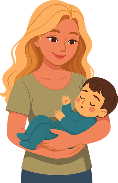 아이를 안고 있는 어머니