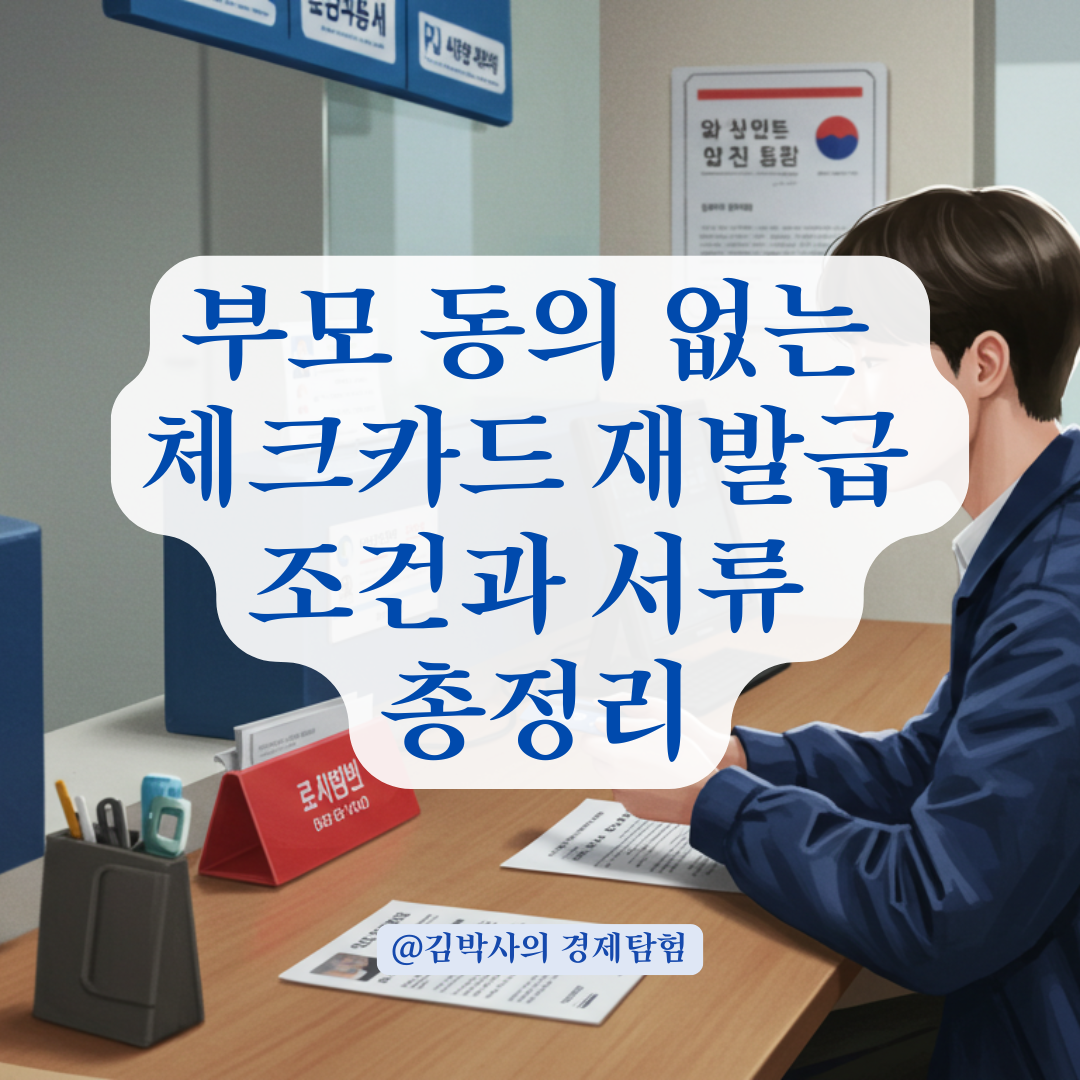 부모 동의 없이 체크카드 재발급 가능한 시점과 준비서류 총정리.