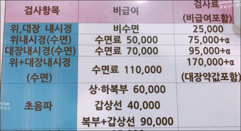 대장내시경 가격