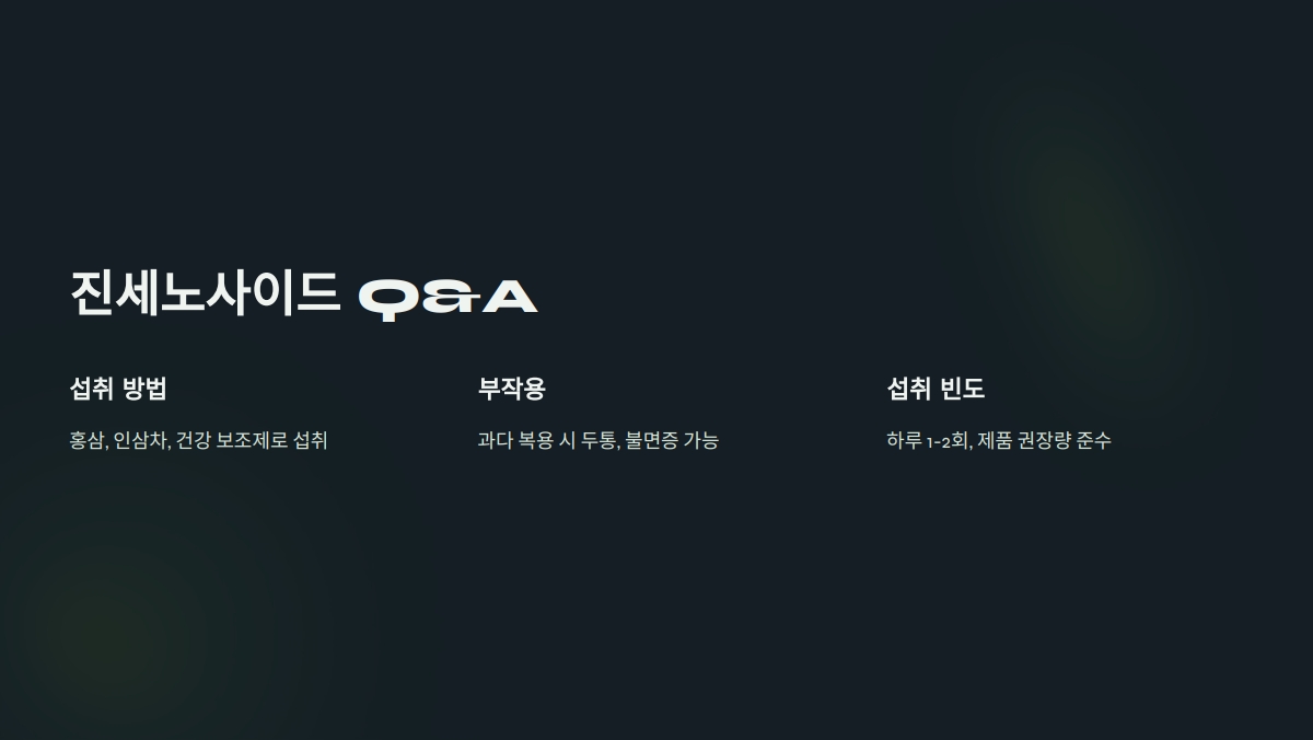 진세노사이드 효능