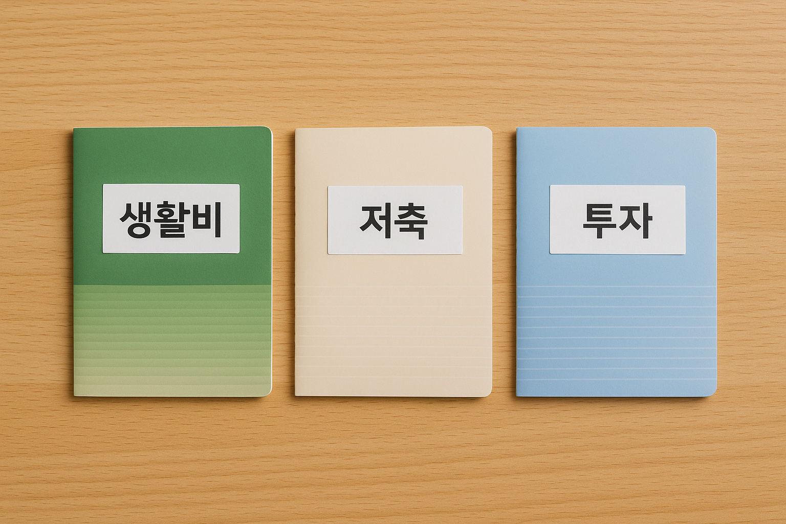 생활비, 저축, 투자로 나뉜 은행 통장