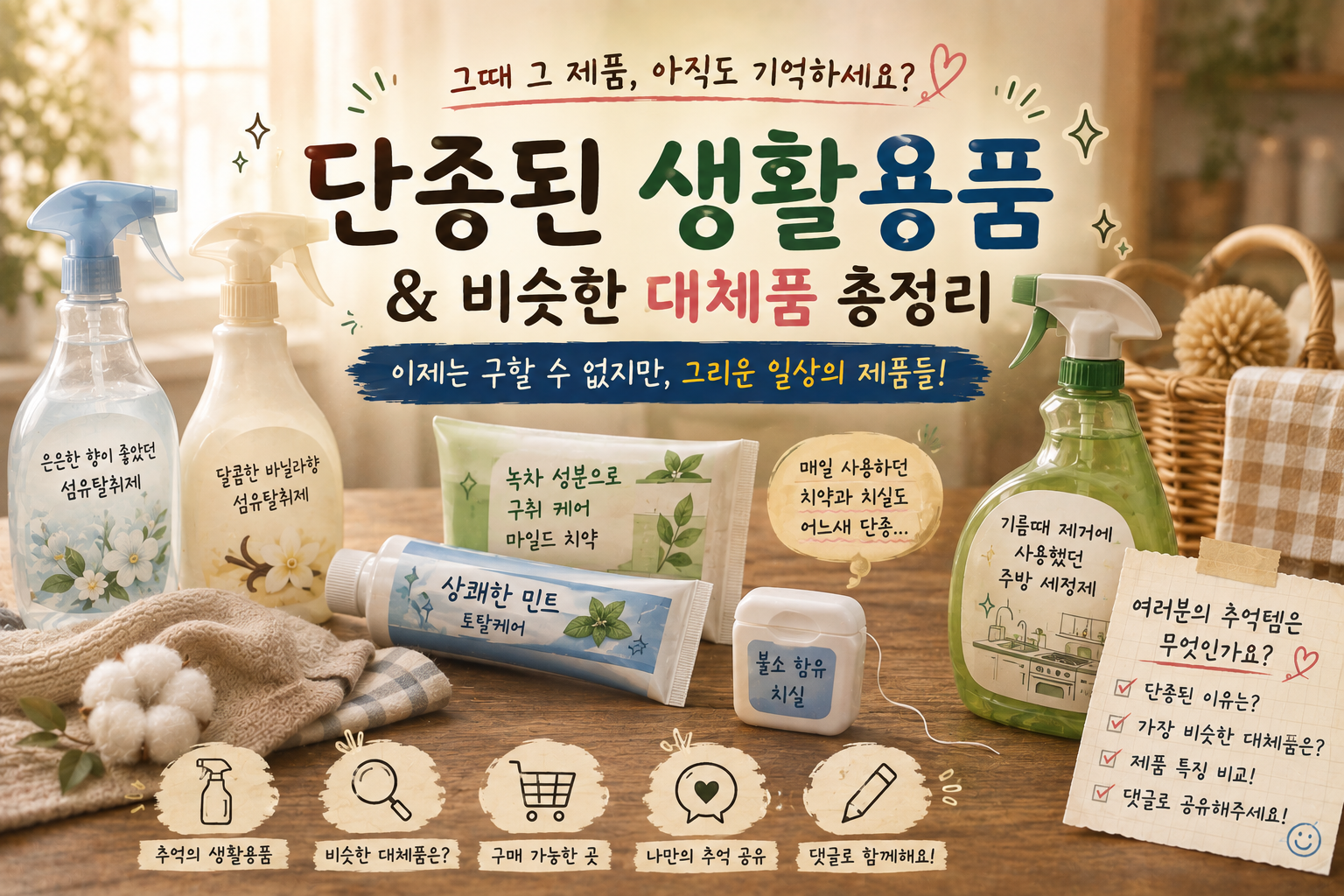 단종된 추억의 생활용품과 비슷한 대체품 총정리