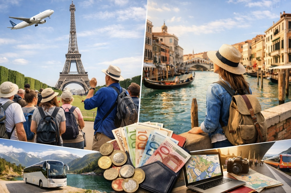 패키지와 자유여행의 비교와 관련한 사진