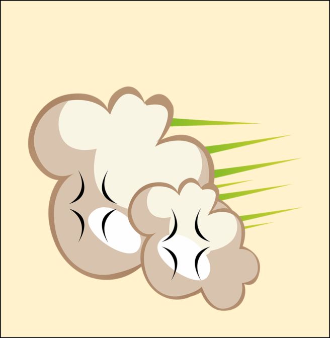 방귀가 계속 나와요