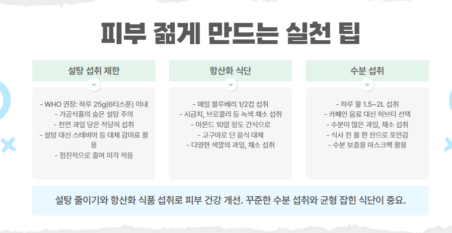 피부 젊게 만드는 실천 팁