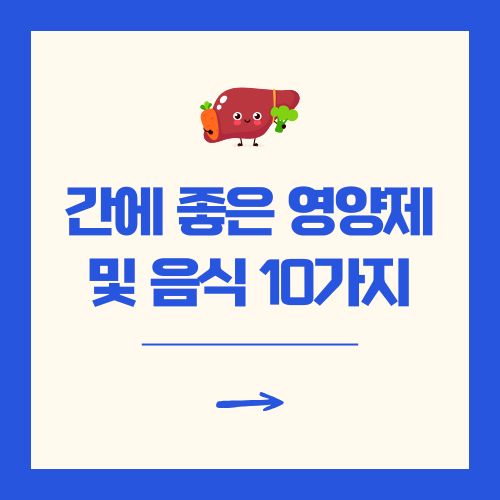 간에 좋은 영양제 및 음식 10가지 추천