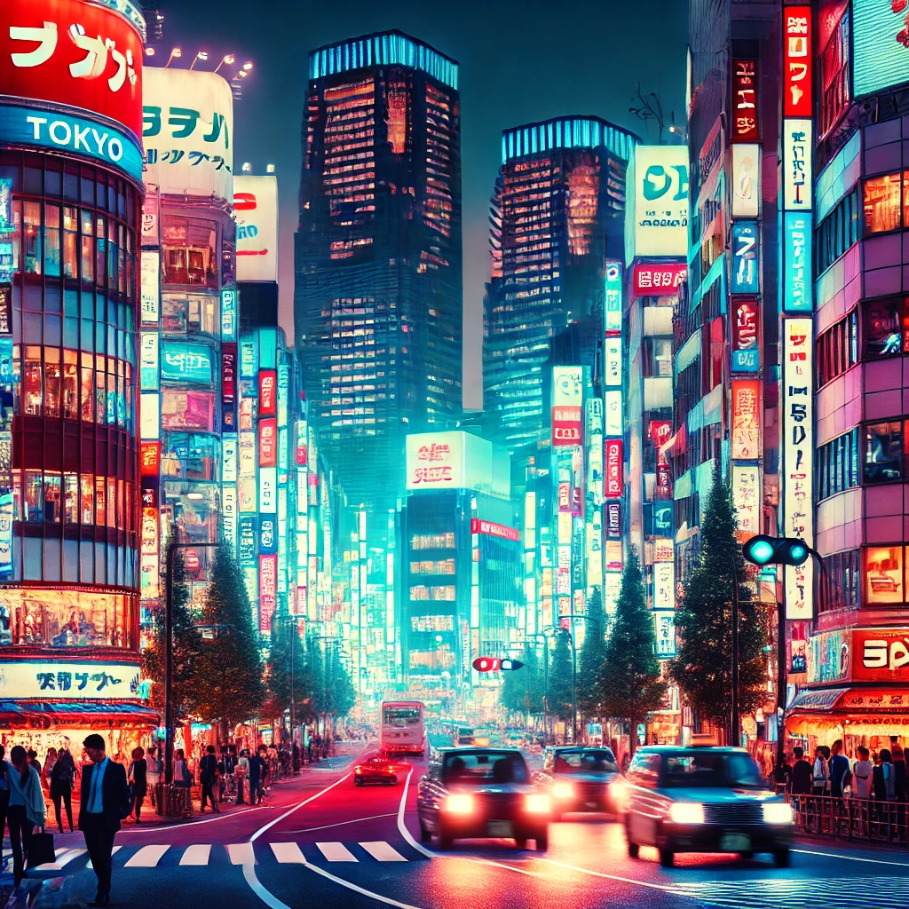 해외 도시의 북적북적한 사진