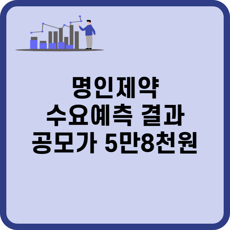 명인제약 수요예측결과 공모가 58000원