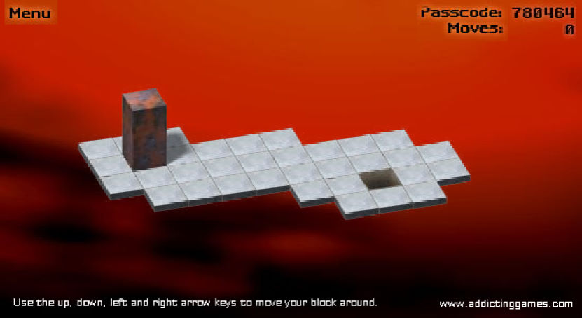 Bloxorz 플레이화면