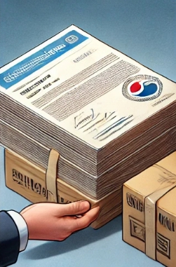 서류작업을 마친 종이가 정리된 모습