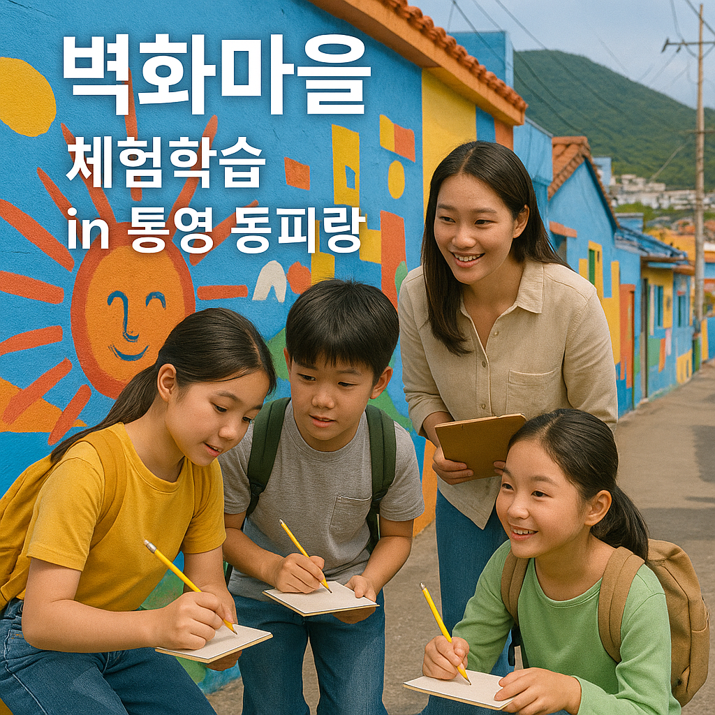 통영 동피랑 벽화마을 역사골목 예술 체험학습