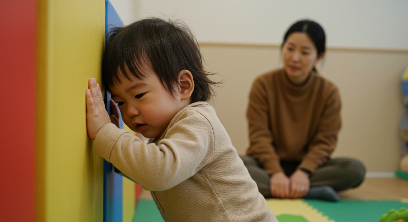 자폐신호, 머리쿵쿵, 아기행동이상