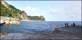 울릉도 거북바위 붕괴