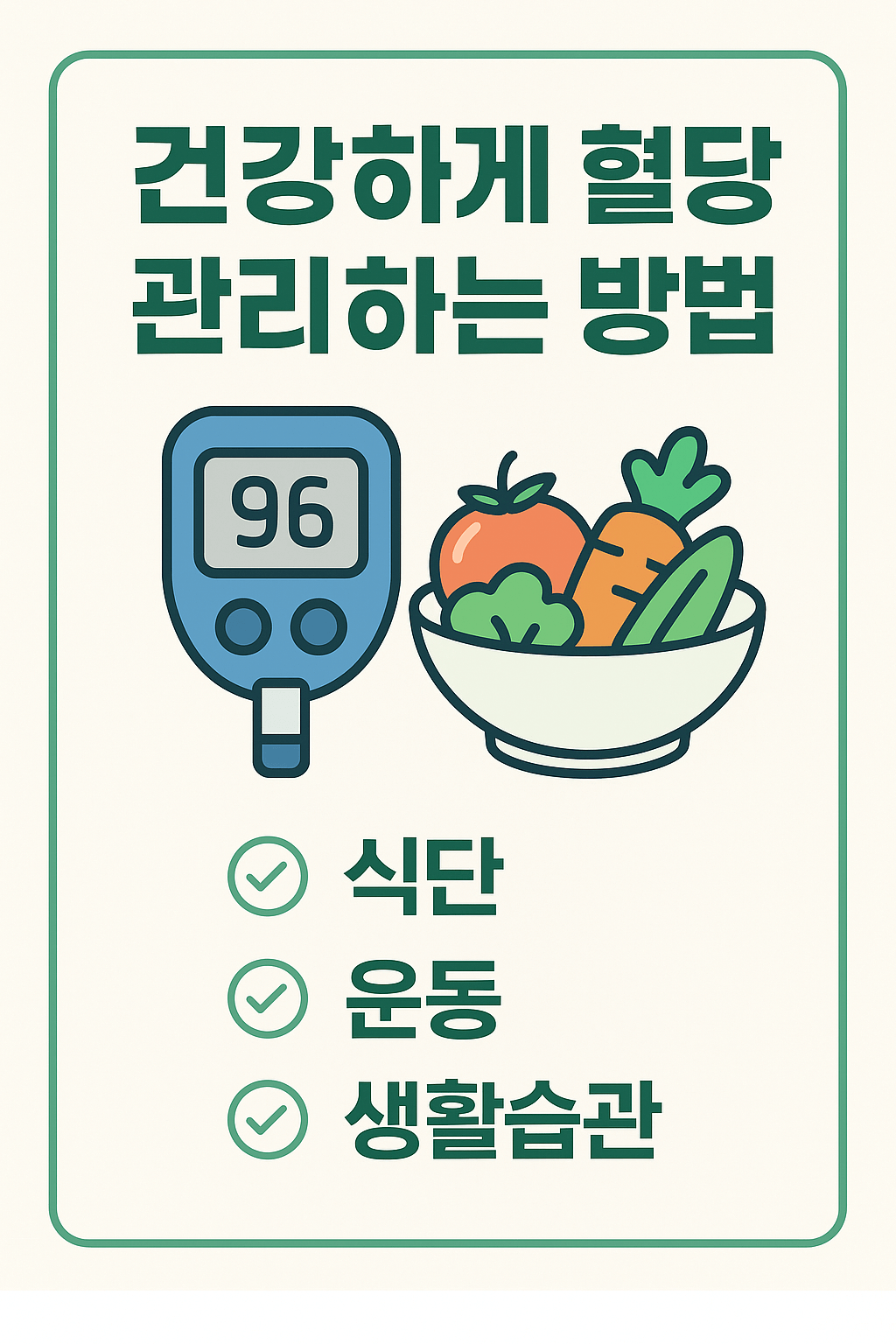 혈당 관리하는 방법