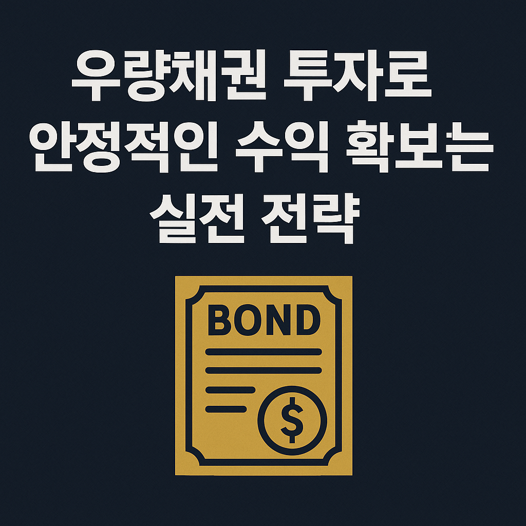 우량채권 투자로 안정적인 수익 확보하는 실전 전략