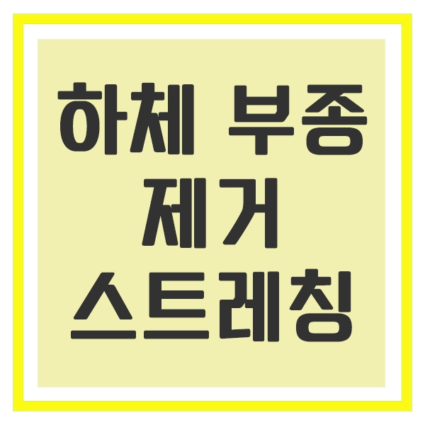 하체 부종 제거 스트레칭