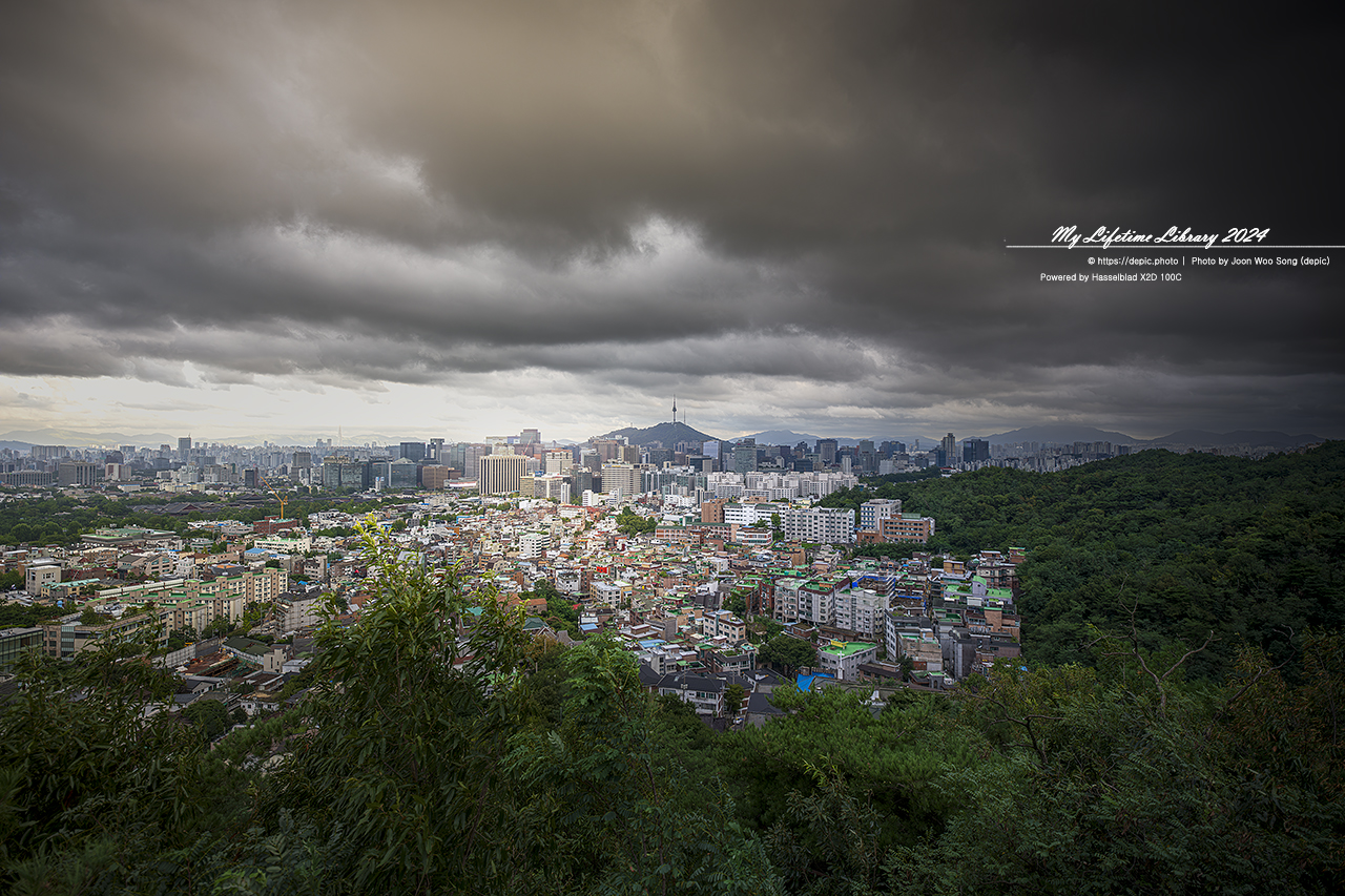 서울 남산 인왕산 남산타워 도시