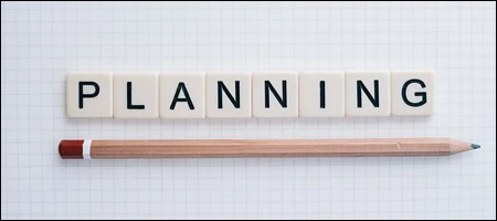 planning 스펠링과 연필