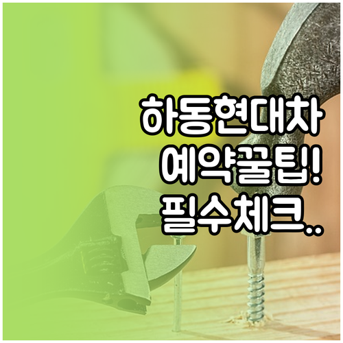 하동군 현대자동차 정비 예약 앱 사용..