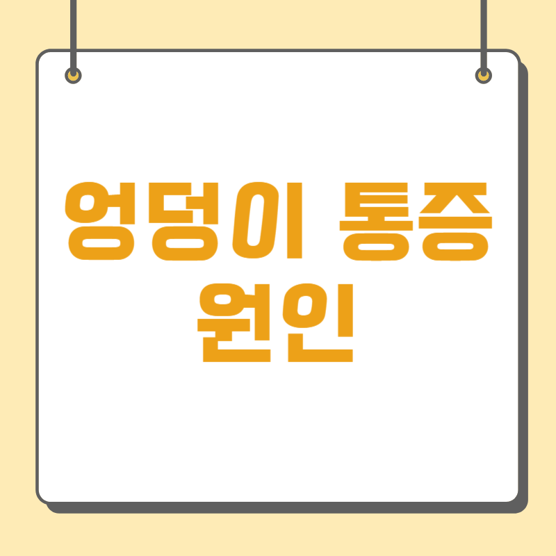 엉덩이 통증 원인