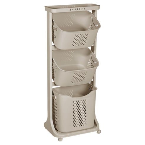 빨래바구니 고르는법 형태 비교 트롤리 단일형