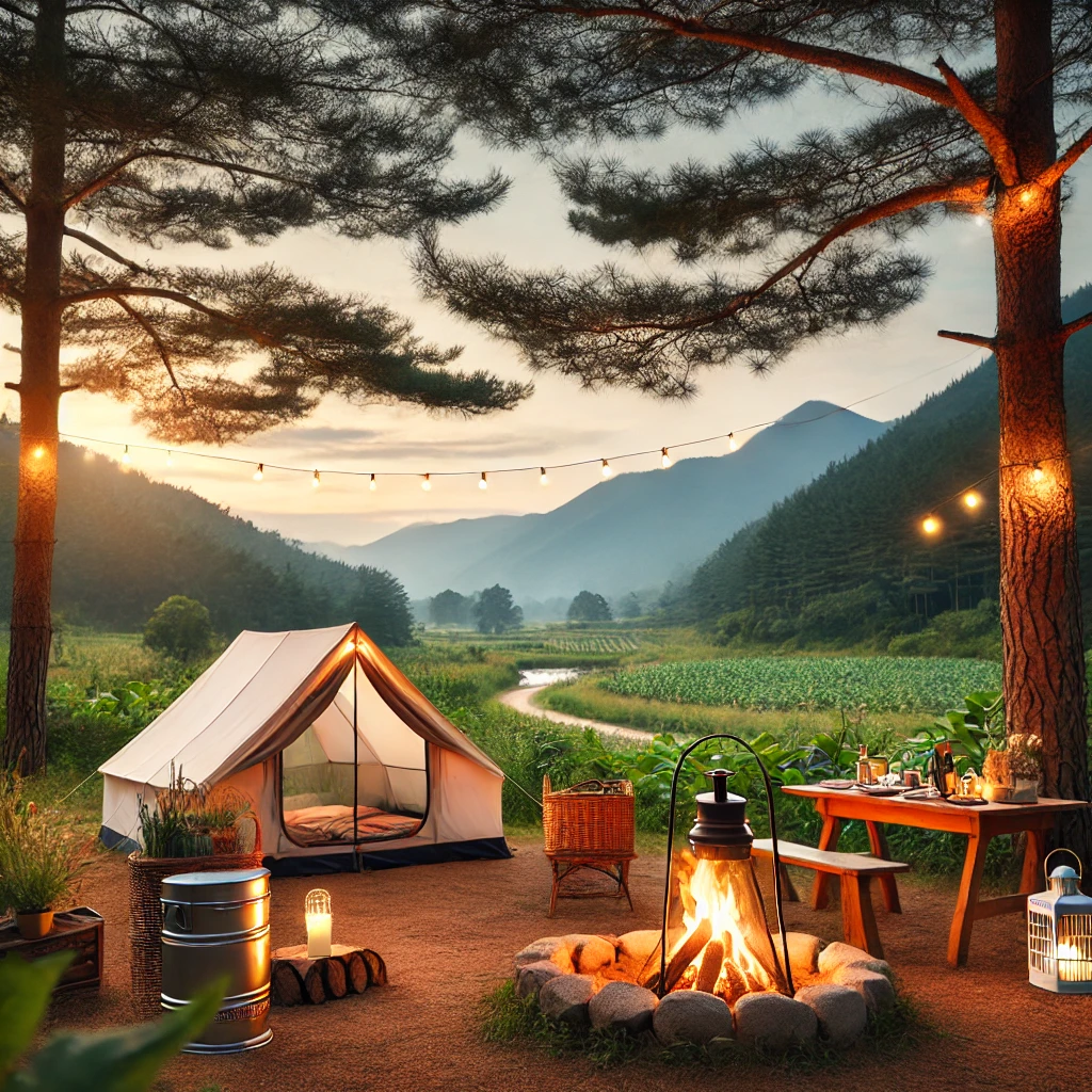 자연 속 캠핑