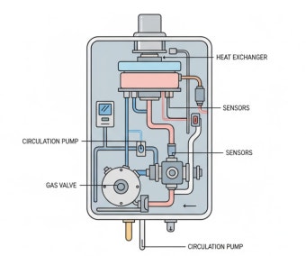 경동나비엔 보일러 온도조절기사용법