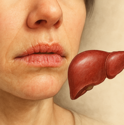 입술이 자주 트는 이유와 간 기능 관련성 사진