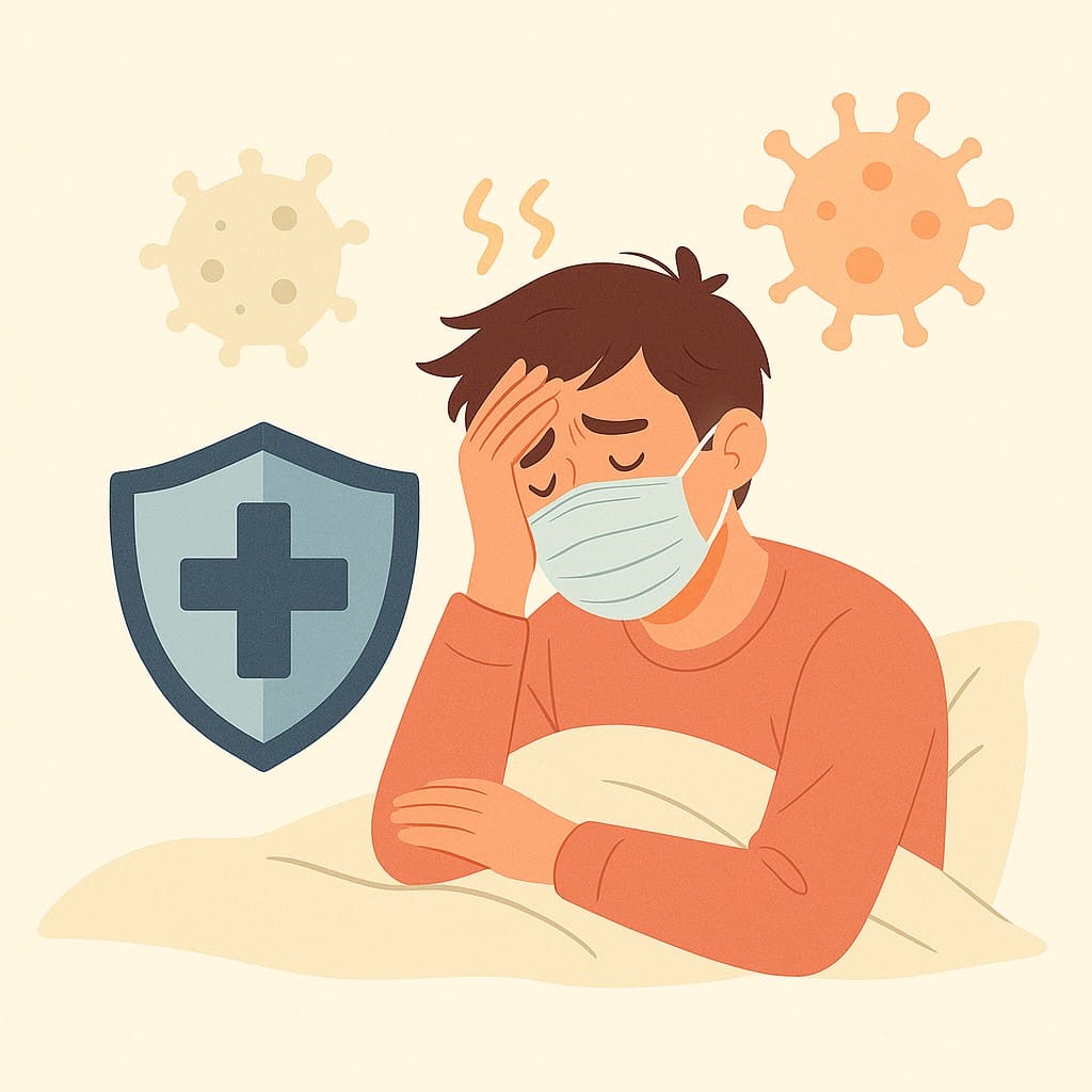 대상포진 원인 중 하나인 면역력 저하 이미지