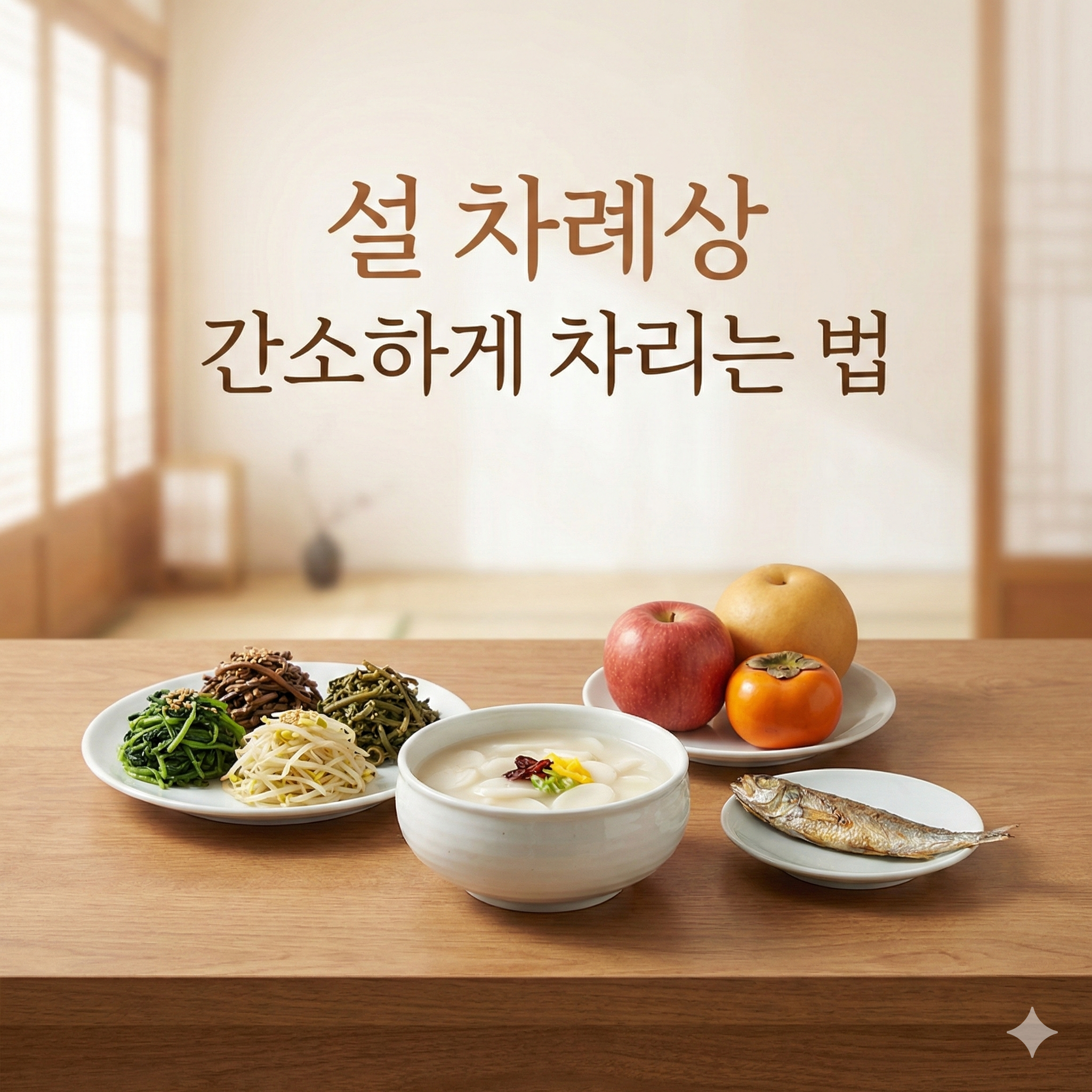 설 차례상 간소하게 차리는법 정성은 그대로, 부담은 쏙 뺀 명절 가이드