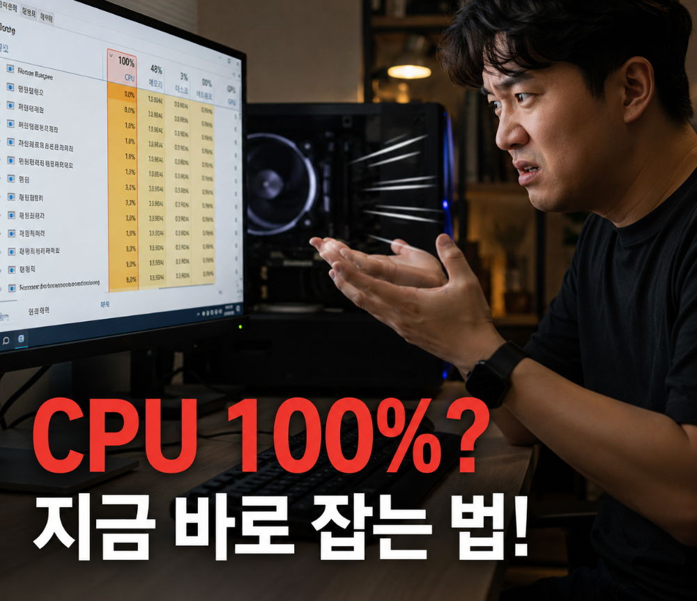 alt= "CPU 사용량 100% 해결방법 2026"