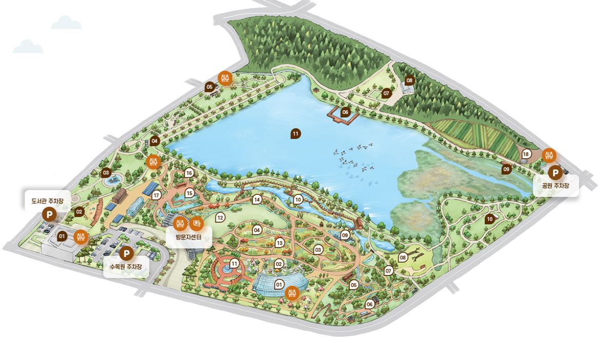 일월수목원-시설-안내도