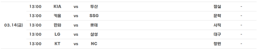 2025 KBO 프로야구 시범경기 일정 및 티켓 예매 방법 총정리