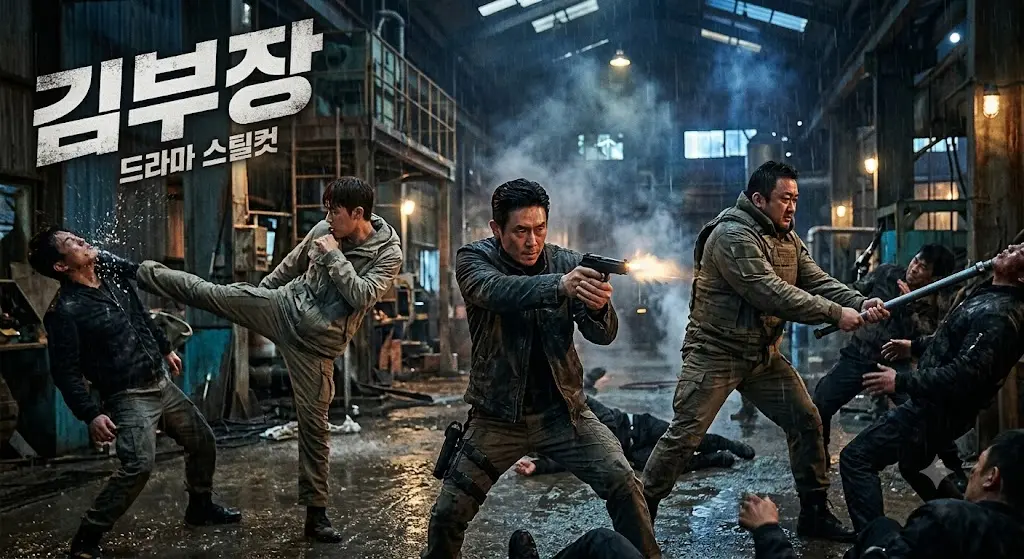 김부장 드라마 김부장 성한수 박진철 3인방 액션 장면