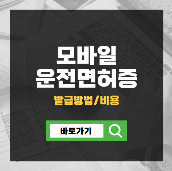 모바일 운전면허증 발급방법 (+비용)