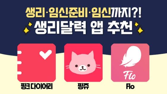 주요 생리 주기 관리 앱