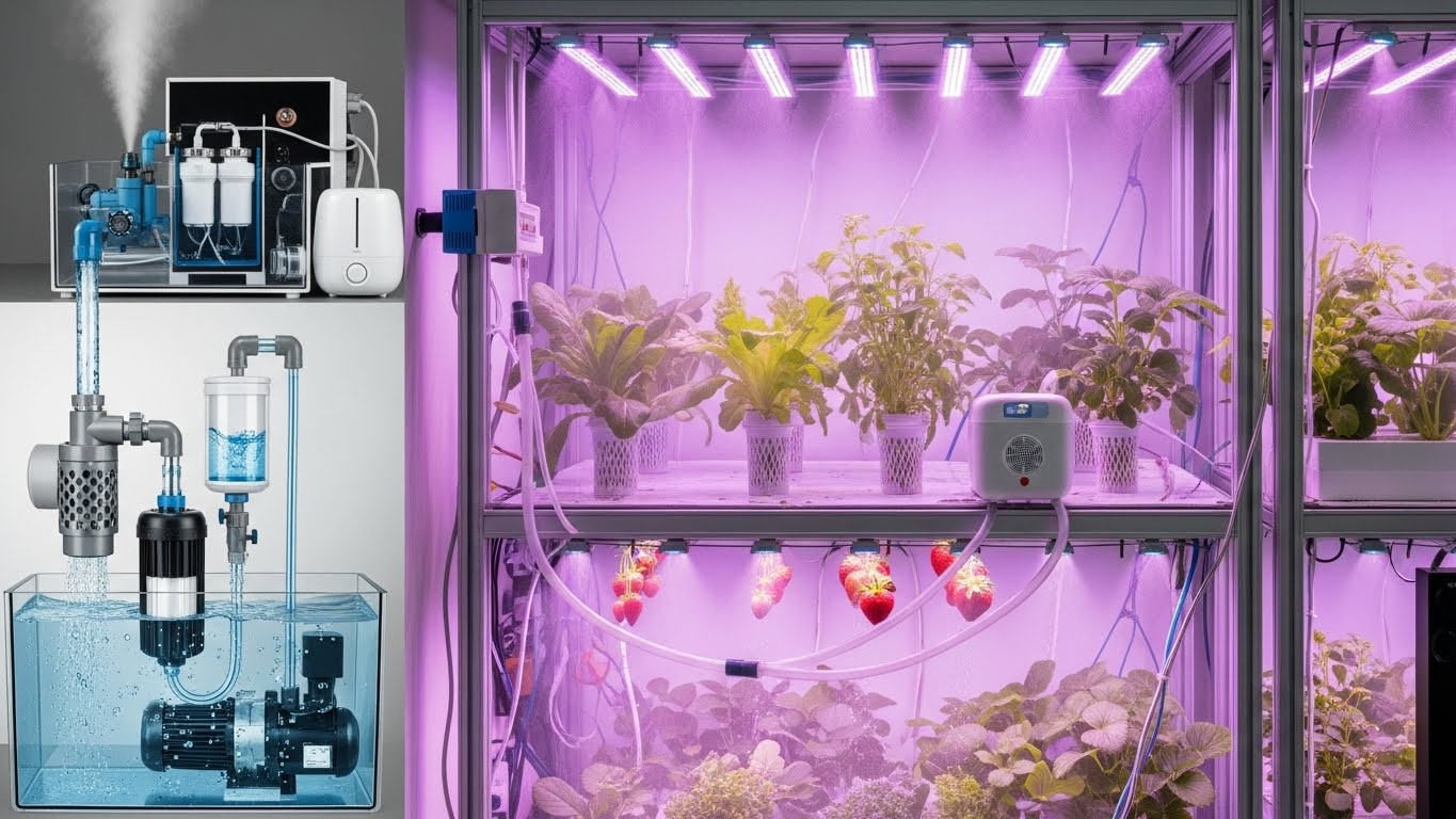 에어로포닉스에서 물 순환 구조