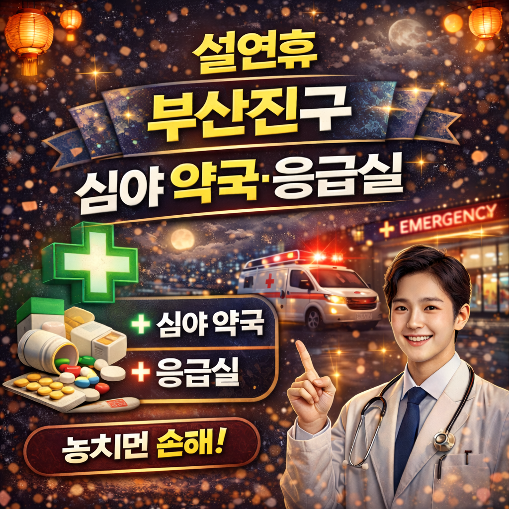 설연휴 부산진구 심야 약국&middot;응급실 바로가기