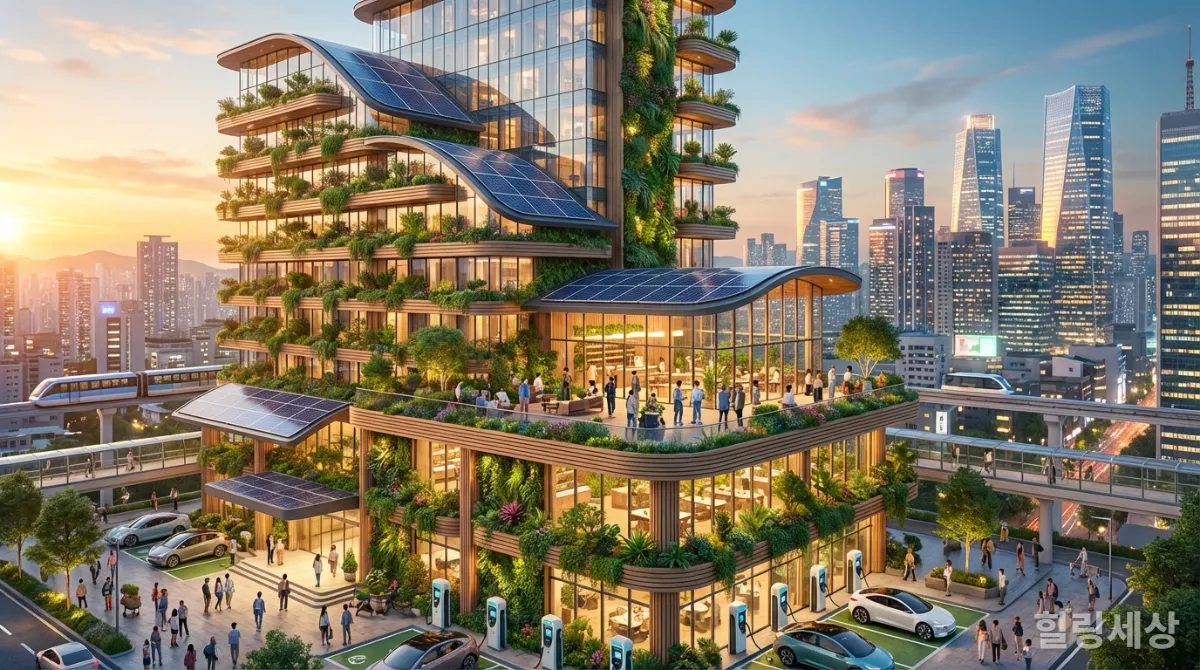 미래의 친환경 도시 호텔과 지속 가능한 여행의 모습