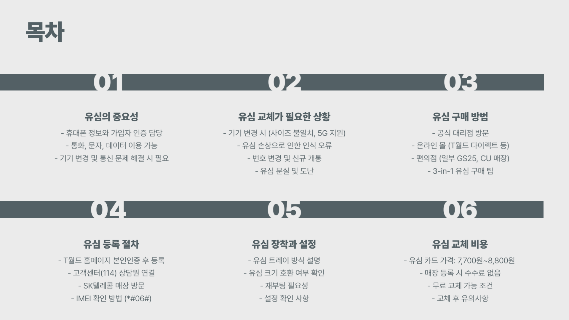 SK텔레콤 유심 교체