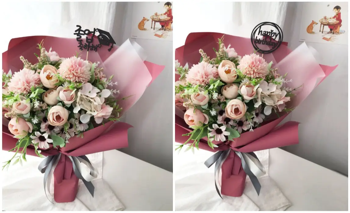 조화꽃다발 사진