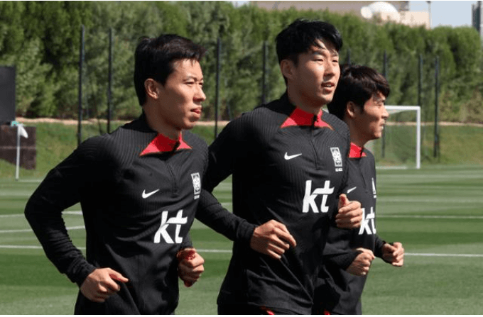 회복훈련중인 대표팀