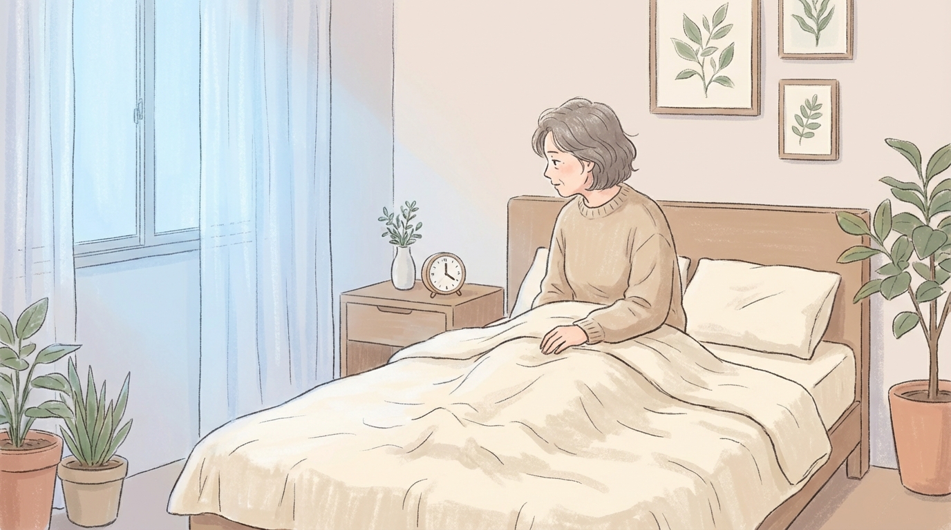 새벽에 잠에서 깬 50대가 시계를 바라보는 순간